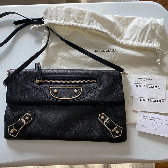 Balenciaga Metallic Edge Classic Envelope Clutch Bag - Picture 2 of 5